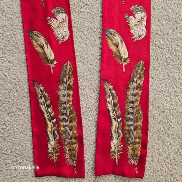 Silk Scarf Bird of Prey Feathers Owl Hawk Eagle Falcon - Picture 2 of 10